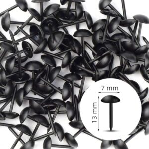 100 Pcs Black Upholstery Tacks Furniture Tacks Decorative Upholstery Nails Metal Thumb Tacks Round Head Upholstery Pins for Cork Board DIY Projects Home Decor Upholstered Sofa Decorative Nails - Image 6