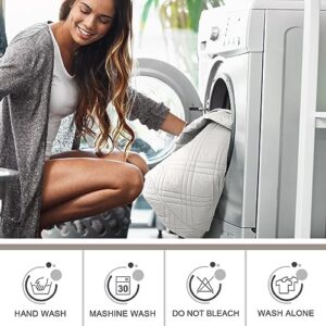 TAOCOCO Waterproof Recliner Chair Covers 30 Inch Wide, Oversized Recliner Covers for Recliner Chair with Pocket, Recliner Slipcovers with Straps Furniture Protector for Kids Pets (30'', Off White) - Image 7