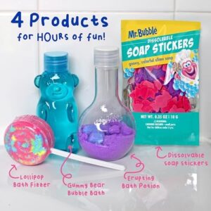 Mr. Bubble Ultimate Pack of Bath Time Fun 4 Favorites, Bath Potion, Bath Bomb, Soap Stickers, Bubble Bath (Pack of 2) - Image 6