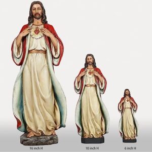 BC Catholic Sacred Heart of Jesus Statue, Jesus Christ Figure, Religious Gifts, Inspirational Indoor Home Decor 16.7" H Renaissance Sculpture Handmade by Buildclassic - Image 7