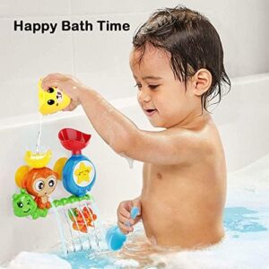 G-WACK Bath Toys for Toddlers Age 1 2 3 Year Old Girl Boy, Preschool New Born Baby Bathtub Water Toys, Durable Interactive Multicolored Infant Toy, Lovely Monkey Caterpillar,2 Strong Suction Cups - Image 4