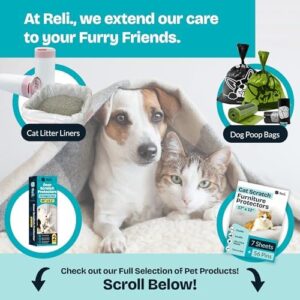 Reli. Cat Scratch Furniture Protector (14 Pack w/Pins) XL | Cat Couch Protector from Claws | Clear Plastic Anti Scratch Furniture Shield for Sofa - Image 8