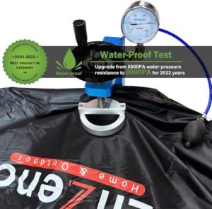 Enzeno Patio Furniture Set Cover, Outdoor Sectional Sofa Couch Set Covers Waterproof, Garden Dining Table Chair Set Cover Outside Rectangular Heavy Duty Weatherproof 120" L x 90" W x 35" H Black - Image 4