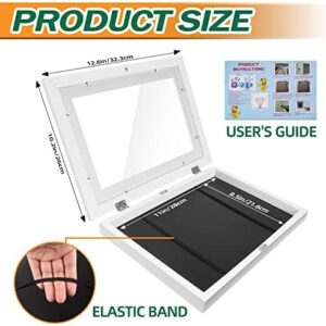 4 Pack Kids Art Frames 8.5x11 Inch Kids Artwork Flip Frame Changeable for Picture Display, Children School Drawing Projects Storage, Horizontally Vertically Wall Hanging, Front Opening, White - Image 2