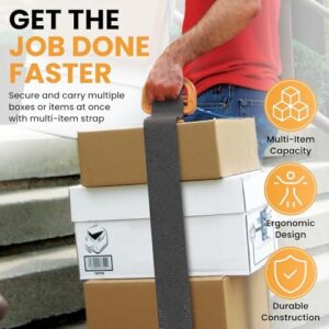 Thick Moving Blankets Heavy Duty 3 Pack - 72x42" Protecting Movers Blanket with Shoulder Straps, 1.9" Wide Handle Strap - Furniture Blanket Supplies, Moving Essentials for Packing for Home - Image 6