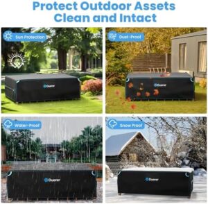 Duerer Patio Furniture Covers Waterproof 420D Outdoor Furniture Covers 74"L X 47"W X 28"H, for Patio Furniture Sets, Sofa, Table and Chair Set Cover, Anti-UV Rain Snow Dust Wind-Proof with Air Vent - Image 7