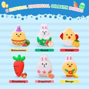 Easter Basket Stuffers Bath Bombs for Kids, 6 Pack Girls & Boys-Easter Bunny, Chicken & Egg Shapes -Handmade Gentle, Safe Fizz Balls-Great Easter Party Favors - Image 5