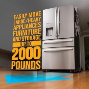 Heavy Duty Furniture Movers with Wheels Furniture Dolly Kit Moving Furniture Lift Mover Tool Set Wheels Piano Dolly Pool Table Dollies Double Bearings Locks Max Capacity 2000 lb 6.3 inch - Image 2