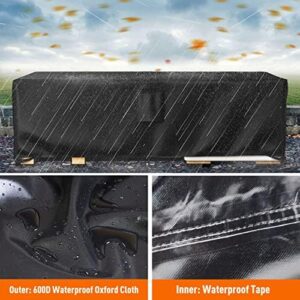 Patio Furniture Covers, Outdoor Furniture Cover Waterproof, General Purpose, Outside Table and Chair Covers, Heavy Duty 600D (108 Inch L x 82 Inch W x 27.9 Inch H) - Image 6