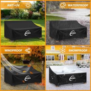 Kipiea Patio Sofa Cover, Heavy Duty Outdoor Couch Covers Waterproof Winter, 3-Seat Patio Furniture Cover Loveseat, Outdoor Sofa Covers with Anti UV and No Tears, No Fading (78"W x 42"D x 31"H) - Image 8