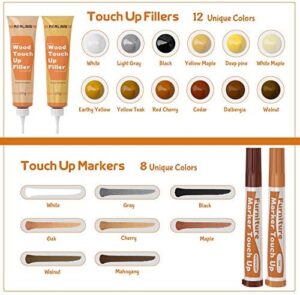 REALINN Wood Furniture Repair Kit- Set of 28 - Touch Up Markers, Fillers with Wood Putty - Repair Scratch, Cracks, Hole, Discoloration for Wooden Door, Floor, Table, Cabinet - Image 6