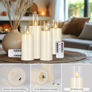 Flickering Flameless Candles Battery Operated with Remote and 2/4/6/8 H Timer Plexiglass Led Pillar Candles with Realistic Moving Wick Candles for Home Decor Pack of 24 (D2.2"xH 5"6"7")(Ivory) - Image 8