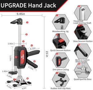 Labor Saving Arm Jack 2 Pack, Stainless Steel Furniture Lifts with Dual-Speed Descent, Hand Furniture Jack for Easy Cabinet & Flooring Installation - Image 6