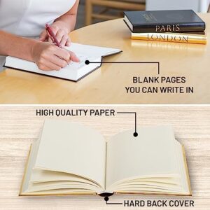 Decorative Books for Home Decor – Decorative Hardcover Display Faux Books for Bookshelf – Black and Gold Foiled Decor Books for Coffee Table – Fashion Designer Books Decor Set of 3 (Black and Gold) - Image 4