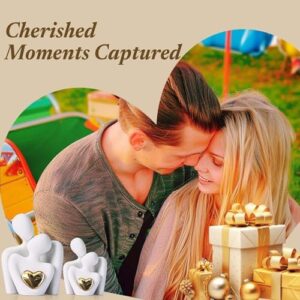 XMGZQ Mini Couple Statue Tv Stand Decor Items for Living Room Home Decor,Bedroom Decor for Couples Sculpture for Anniversary Wedding,Love Gifts for Couples 2025,Knick Knacks for Shelves - Image 3