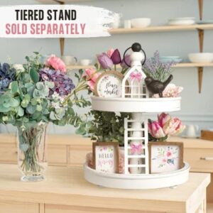 The Ultimate Farmhouse Tiered Tray Decor Set - Beautiful Year Round Seasonal & Holiday Decoration Bundle - The Perfect Lemon, 4th of July, Summer and Spring Centerpiece Design for Home & Kitchen Decor - Image 2