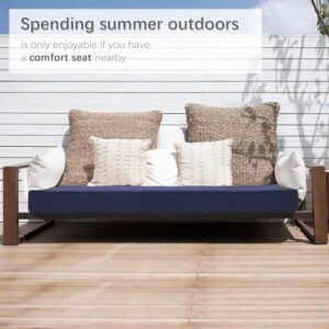 Favoyard Outdoor Bench Cushion 48 x 18 Inch Waterproof Patio Furniture Cushions 3-Year Color Fastness Garden Sofa Settee Couch Swing Pads with Handle and Adjustable Straps, Blue - Image 6