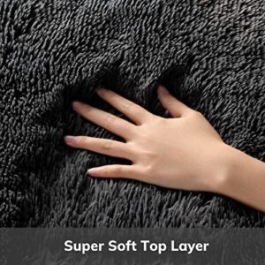 Ophanie 6x9 Black Rugs for Living Room, LargeFluffy Shag Fuzzy Plush Soft Living Room Area Rugs, Floor Shaggy Carpets for Bedroom, Carpet for Kids Boys Girls Dorm Nursery Home Decor Aesthetic - Image 2
