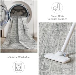 zesthome 6x9 Rugs for Living Room – Abstract Washable Rug, Ultra-Thin 6x9 Area Rugs, Stain Resistant Rugs for Bedroom, Large Home Decor Rug, Modern Area Rug (Grey, 6'x9') - Image 5
