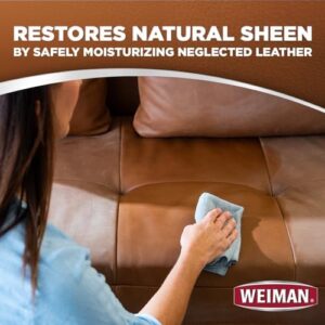 Weiman Leather Cleaner Wipes - Clean Condition UV Protection Help Prevent Cracking or Fading of Furniture, Car Interior, Couch, and Shoes, 2 Pack with Microfiber Cloth - Image 5
