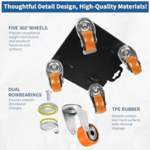 Heavy Duty Furniture Movers with 4 Wheels,Furniture Lift Mover Tool Set with 2000 lbs Load Capacity, Easy Sliders Dolly with Removable Side Guards&Brake, for Moving Appliance,Sofa etc - Image 3