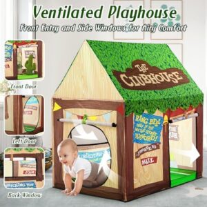 SweHouse Kids Play Tent Indoor: Clubhouse Tent for Kids with Roll-up Door and Windows for Outdoor Games - Boys Tent Playhouse Toddlers Toys Tent for Birthday Gifts - Image 3