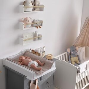 Decorative Nursery Bookshelves for Kids - Set of 3 Easy to Install Floating Shelves for Wall Mount - Beautiful Hanging Organizer Furniture for Your Baby Boy or Girl's Bedroom and Play Room Decor - Image 6