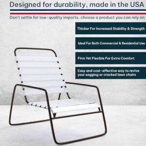 1.5 Inch Wide, 100ft Long Vinyl Strap - Replacement Straps for Patio Chairs - Vinyl Strapping for Patio Furniture Repair - Durable Seat Repair Kit for Lawn Chairs, Outdoor Furniture (White) - Image 4