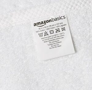 Amazon Basics 2 Piece Quick-Dry Oversize Bath Towel, 100% Cotton, White, 54" x 30" - Image 4