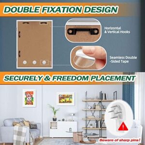 4 Pack Kids Art Frames 8.5x11 Inch Kids Artwork Flip Frame Changeable for Picture Display, Children School Drawing Projects Storage, Horizontally Vertically Wall Hanging, Front Opening, White - Image 5