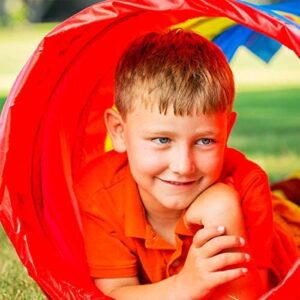 Hey! Play! Kids Play Tunnel- 4-Way Pop Up Crawl Through Tent, Indoor/Outdoor Fun for Kids, Dogs, Toddlers & Children, Foldable & Portable Playhouse, Multicolor - Image 7