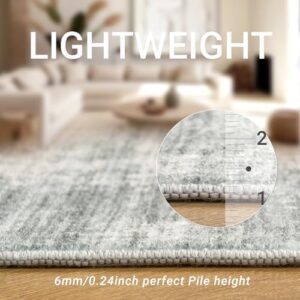 zesthome 6x9 Rugs for Living Room – Abstract Washable Rug, Ultra-Thin 6x9 Area Rugs, Stain Resistant Rugs for Bedroom, Large Home Decor Rug, Modern Area Rug (Grey, 6'x9') - Image 6