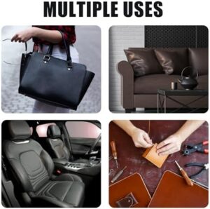 Faux Leather Fabric,54"x180" Thick Durable Synthetic Upholstery Leather Vinyl, Soft Smooth Waterproof, Durable,Replacement Renovate for Wallets, DIY Projects, Furniture, Car Seats 5 Yards-White - Image 8