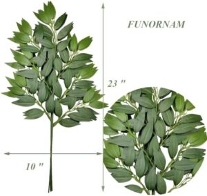 60Pcs Italian Ruscus Greenery Stems Artificial Silk Greenery Leaves for DIY Wedding Arch Bouquet Filler Table Centerpieces Home Indoor Decor - Image 3