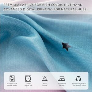 XiDi Dream Star Blackout Curtains for Kids Rooms Girl Princess Curtain for Daughter Bedroom Window (Pink Purple, W52 X L72) - Image 3