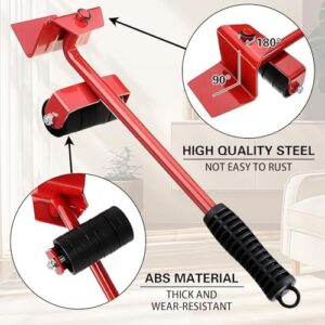 Furniture Lift Mover Tool Set, Furniture Movers with Four 360°Wheels, Furniture Lifter Tool,Furniture Mover Dolly Set for Refrigerator,Sofa - Image 6