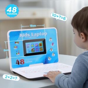 Kids Laptop, Color Screen Educational Laptop with 48 Learning Modes, Laptop for Kids Ages 5+ - Image 3