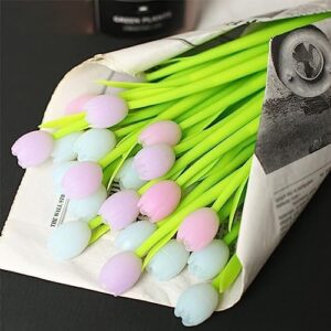 Color Changing Flower Pens,12PCS Ballpoint Pens Colorful Gel Ink Rollerball Pens Black 0.5mm (12 pack,Colored Tulip) for School Home Office Stationery Store Kids Girls - Image 6