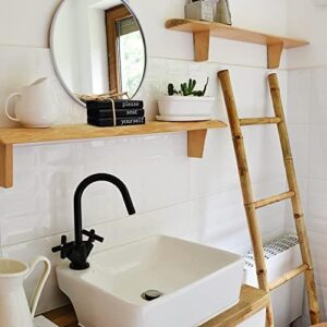 Farmhouse Bathroom Decor - Funny Rustic Wooden Mini Books for Your Restroom Shelf - The Perfect Small Decorative Accent for The Guest Bathroom - Black - Image 7