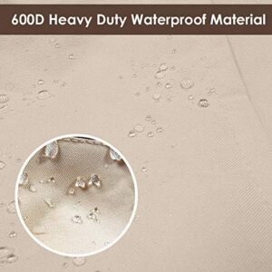 Vailge Heavy Duty Patio Sofa Cover, 100% Waterproof 3-Seater Outdoor Sofa Cover,Lawn Patio Furniture Covers with Air Vent and Handle,79" Wx 37" Dx 35" H,Beige&Brown - Image 4