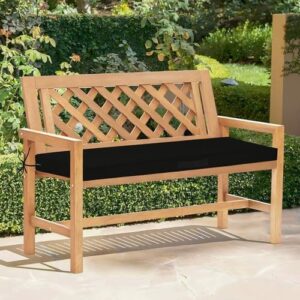 downluxe Outdoor Bench Cushion Waterproof, 48 x 18 Inch Patio Furniture Cushions with Adjustable Ties & Portable Handle, Porch Swing Cushions, Bench Cushions for Outdoor Furniture, Black - Image 7