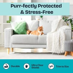 Reli. Cat Scratch Furniture Protector (14 Pack w/Pins) XL | Cat Couch Protector from Claws | Clear Plastic Anti Scratch Furniture Shield for Sofa - Image 3