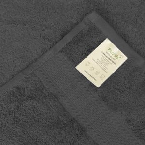 100% Cotton Large Bath Towels 24x50 Inches Soft Highly Absorbent and Quick Dry Bathroom Towels Perfect for Gym Spa and Travel - Charcoal Grey - Image 5