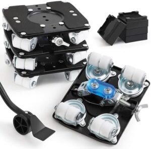 Urvoix Furniture Dolly, Furniture Movers with Wheels 360° Rotating & Lockable, Furniture Lifter Tool Set with Carbon Steel Panel Maximum Load 2000LBS, Easily Move Appliances, Equipment