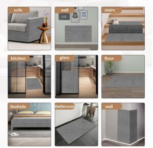 Cat Scratch Couch Furniture Protector, Adhesive Cat Scratch Pad Deterrent for Furniture, DIY Climbing Cat Scratcher Couch Protector from Cat Claws Scratching Mat for Indoor (Brown,78.7x15.8Inch) - Image 7