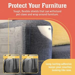Stelucca Amazing Shields Sofa Protectors from Pets - 6-Pack of 17-Inch x 12-Inch Cat Anti Scratch Furniture Protectors w/Twist Pins - Strong, Clear, Couch Protector - Cat Deterrent Accessories - Image 2