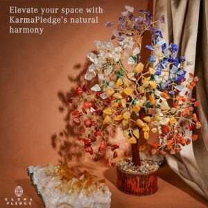 Crystal Tree of Life 7 Chakra Healing Crystal Trees for Home Decor, Office Desk Decor, Living Room Decor, Handmade Bonsai Trees for Positive Energy, Money, Good Luck Birthday Gifts for Women, Mom - Image 4