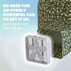 Skywin Air Tent Fort Playhouse for Kids - Inflatable Kids Fort Sets Up and Stores Away in Seconds (Fan NOT Included) (Camo) - Image 7