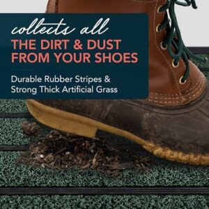 ubdyo Extra Durable Door Mat - Dirt Trapping Outdoor Welcome Mats - Non-Slip Outdoor Indoor Entrance - Low Profile Front Doormat (36" x 24", Bright Green) - Image 6