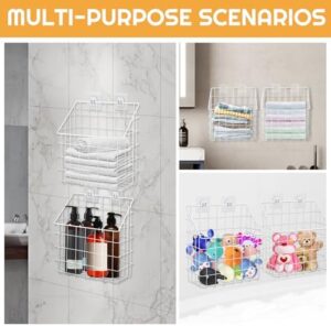 CIEOVO 2 Pieces Bath Toy Storage Holder for Bathtub, Hanging Metal Mesh Bath Toy Organizer Large Capacity Bathtub Toy Storage Shower Caddy for Bathroom Storing Clothes Toiletries - Image 6